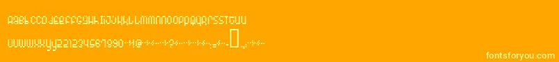 Monophonic Font – Yellow Fonts on Orange Background