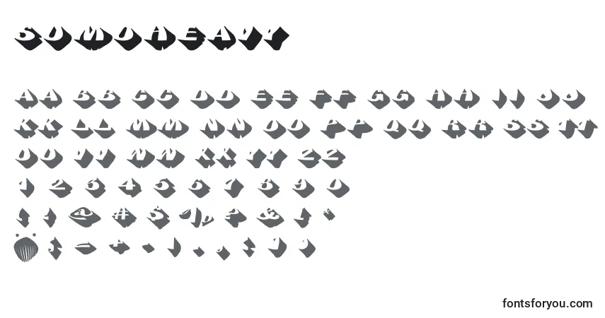 Schriftart SumoHeavy – Alphabet, Zahlen, spezielle Symbole