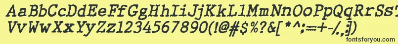 Wbxgti Font – Black Fonts on Yellow Background