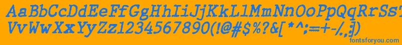 Wbxgti Font – Blue Fonts on Orange Background