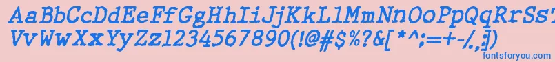 Wbxgti Font – Blue Fonts on Pink Background