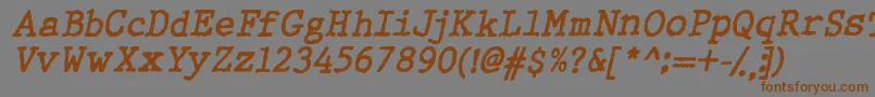 Wbxgti Font – Brown Fonts on Gray Background