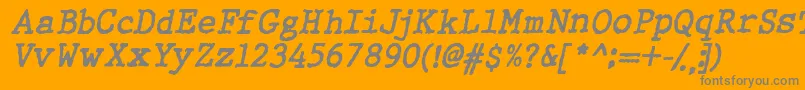 Wbxgti Font – Gray Fonts on Orange Background