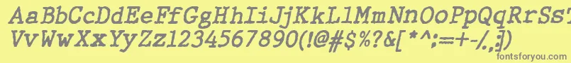 Wbxgti Font – Gray Fonts on Yellow Background