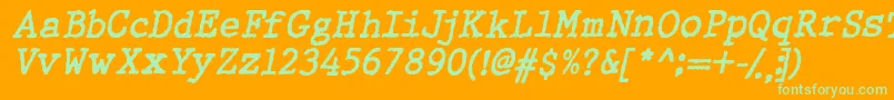 Wbxgti Font – Green Fonts on Orange Background