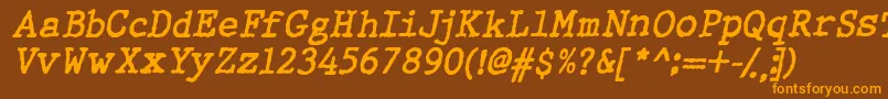 Wbxgti Font – Orange Fonts on Brown Background