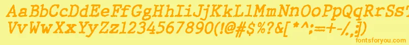 Wbxgti Font – Orange Fonts on Yellow Background