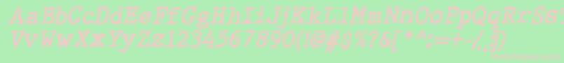 Wbxgti Font – Pink Fonts on Green Background