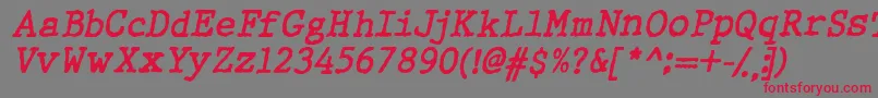 Wbxgti Font – Red Fonts on Gray Background