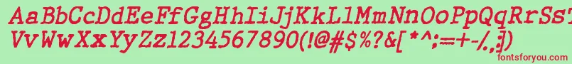 Wbxgti Font – Red Fonts on Green Background