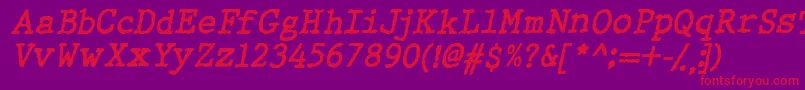 Wbxgti Font – Red Fonts on Purple Background