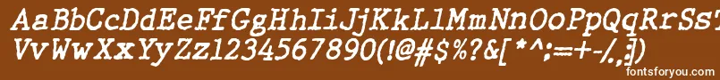 Wbxgti Font – White Fonts on Brown Background