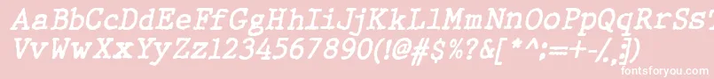 Wbxgti Font – White Fonts on Pink Background