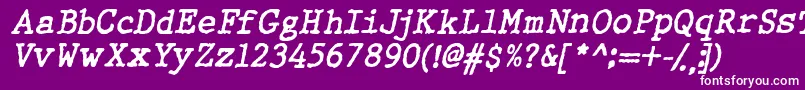 フォントWbxgti – 紫の背景に白い文字