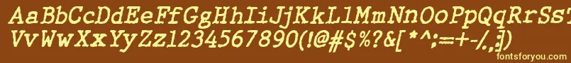 Wbxgti Font – Yellow Fonts on Brown Background