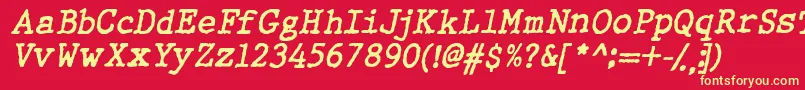 Wbxgti Font – Yellow Fonts on Red Background