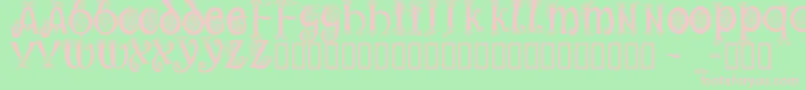 Trueheartc Font – Pink Fonts on Green Background