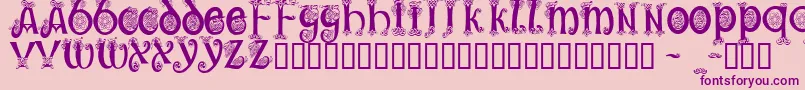 Trueheartc Font – Purple Fonts on Pink Background