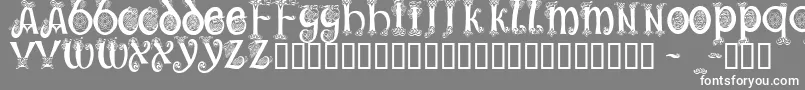 Trueheartc Font – White Fonts on Gray Background