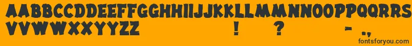 DrifttypeSolid Font – Black Fonts on Orange Background