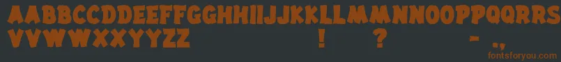 DrifttypeSolid-fontti – ruskeat fontit mustalla taustalla