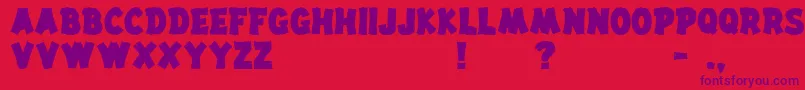 DrifttypeSolid Font – Purple Fonts on Red Background