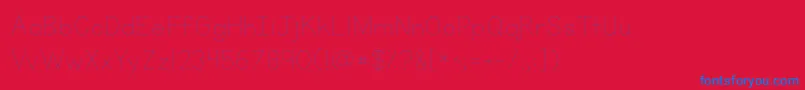 Kgprimarydots Font – Blue Fonts on Red Background