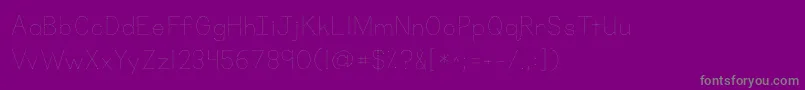 Kgprimarydots-Schriftart – Graue Schriften auf violettem Hintergrund