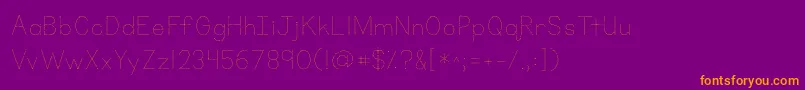 Kgprimarydots Font – Orange Fonts on Purple Background