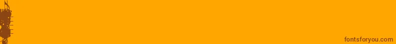 ConcertoSsi Font – Brown Fonts on Orange Background