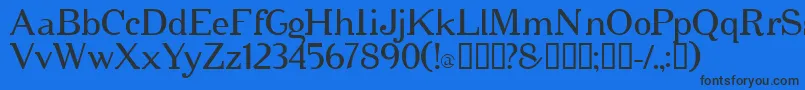 Cipher ffy Font – Black Fonts on Blue Background