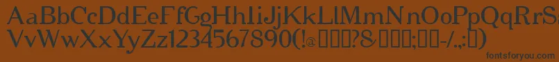 Czcionka Cipher ffy – czarne czcionki na brązowym tle