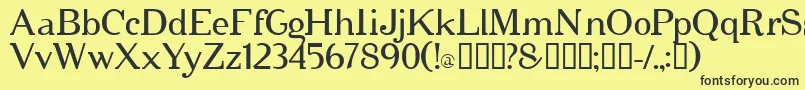 Cipher ffy Font – Black Fonts on Yellow Background