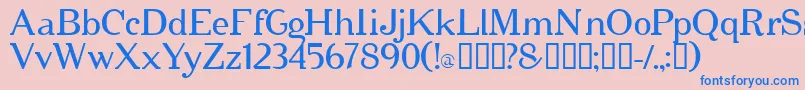 Cipher ffy Font – Blue Fonts on Pink Background