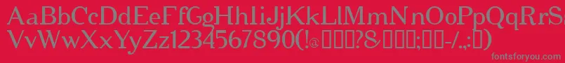 フォントCipher ffy – 赤い背景に灰色の文字