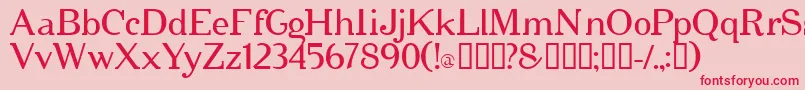 Cipher ffy Font – Red Fonts on Pink Background