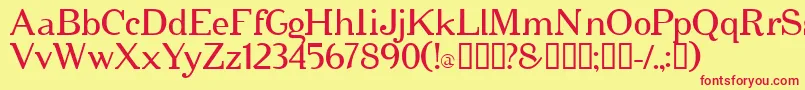 Cipher ffy Font – Red Fonts on Yellow Background