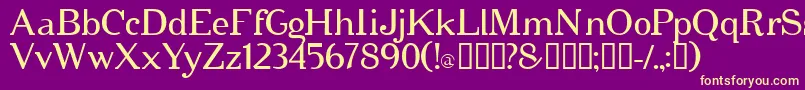 Cipher ffy Font – Yellow Fonts on Purple Background