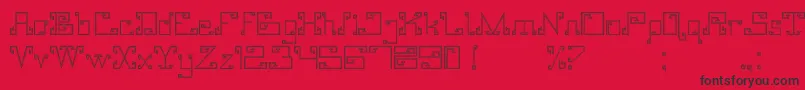 AinuMinzoku Font – Black Fonts on Red Background