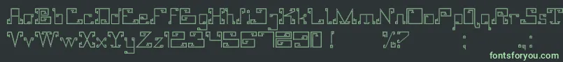 Шрифт AinuMinzoku – зелёные шрифты на чёрном фоне