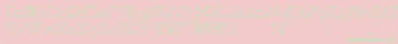 AinuMinzoku Font – Green Fonts on Pink Background