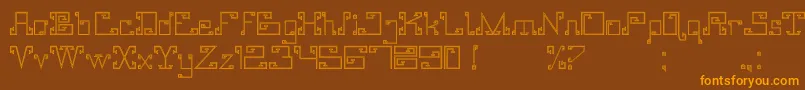 AinuMinzoku Font – Orange Fonts on Brown Background