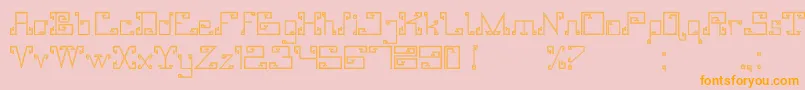 AinuMinzoku Font – Orange Fonts on Pink Background