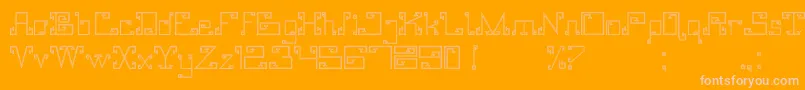 AinuMinzoku Font – Pink Fonts on Orange Background