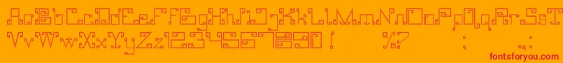 AinuMinzoku Font – Red Fonts on Orange Background