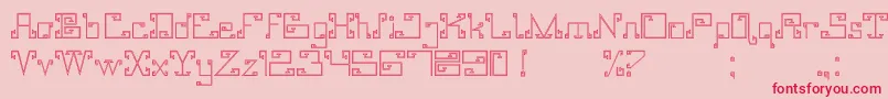 AinuMinzoku Font – Red Fonts on Pink Background