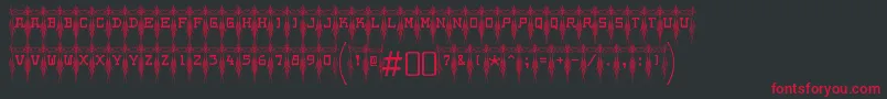 PokeRegular Font – Red Fonts on Black Background