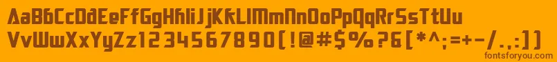 SfElectrotomeBold Font – Brown Fonts on Orange Background