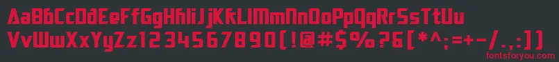 SfElectrotomeBold Font – Red Fonts on Black Background