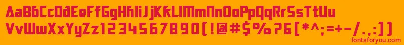 SfElectrotomeBold Font – Red Fonts on Orange Background